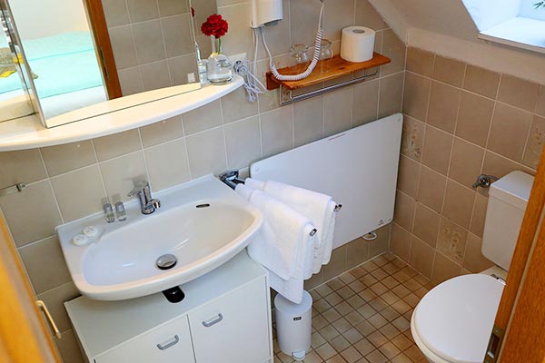 Bad mit Dusche und WC